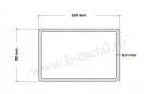 Teava rectangulara zincata 160x80x6 mm 2